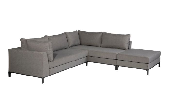 Garten Ecksofa Sicilie rechts in Nanotex Taupe von Exotan