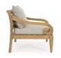 Teak Gartensessel kolonial Karuba mit Polster Natur