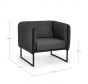 Outdoor Sessel Lounge wetterfest Aluminium anthrazit Pixel