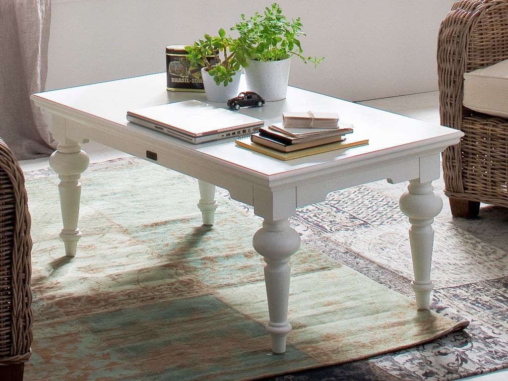 landhausstil couchtisch weiß provence 120x80 cm pick-up-möbel