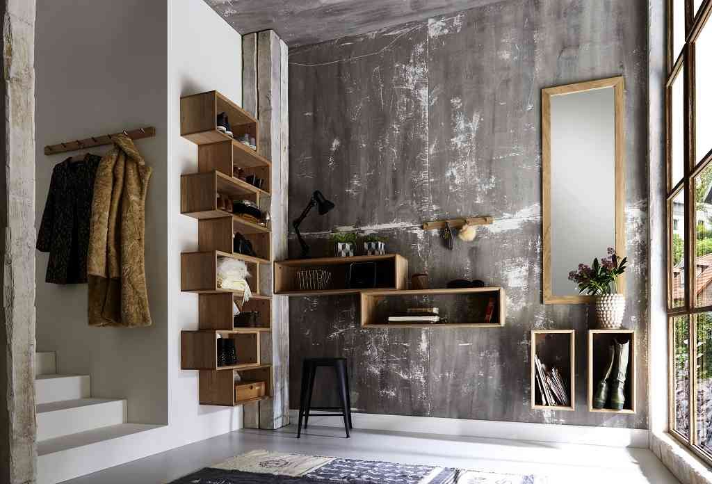 Flur Garderobe Wildeiche massiv CUBE iT planbar modular Pick-Up-Möbel