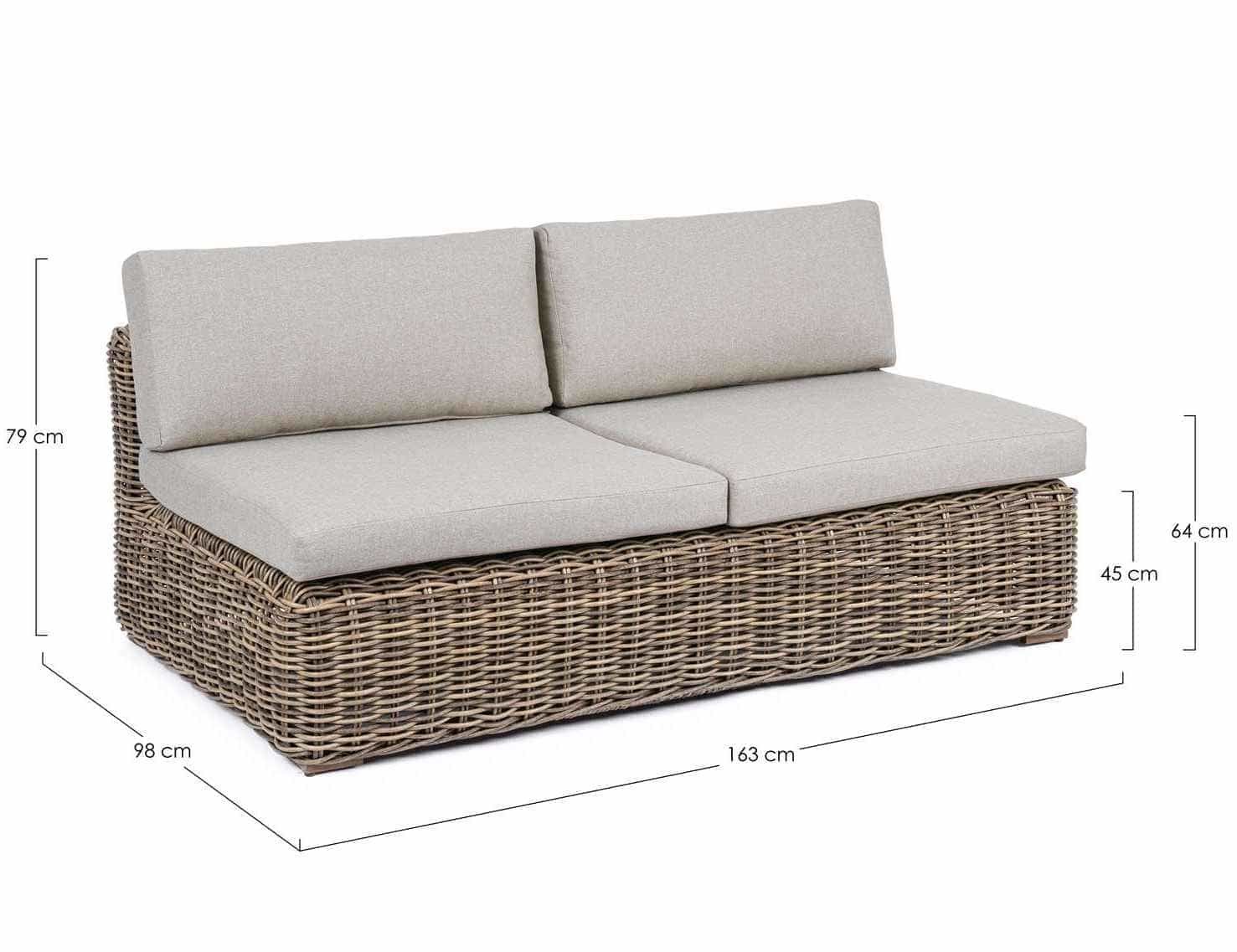 Gartenlounge 2Sitzer Modul mit Polster Coraline PickUpMöbel