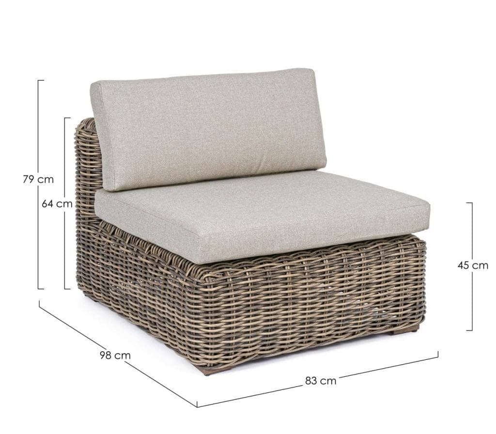 Gartenlounge Sessel Modul mit Polster Coraline PickUpMöbel
