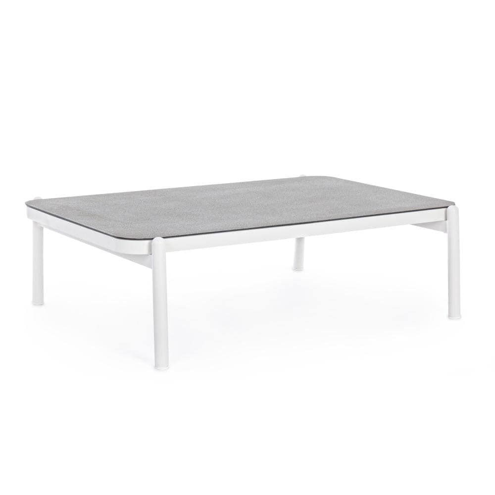 Gartentisch Aluminium weiß 120x75 cm wetterfest Florencia PickUpMöbel