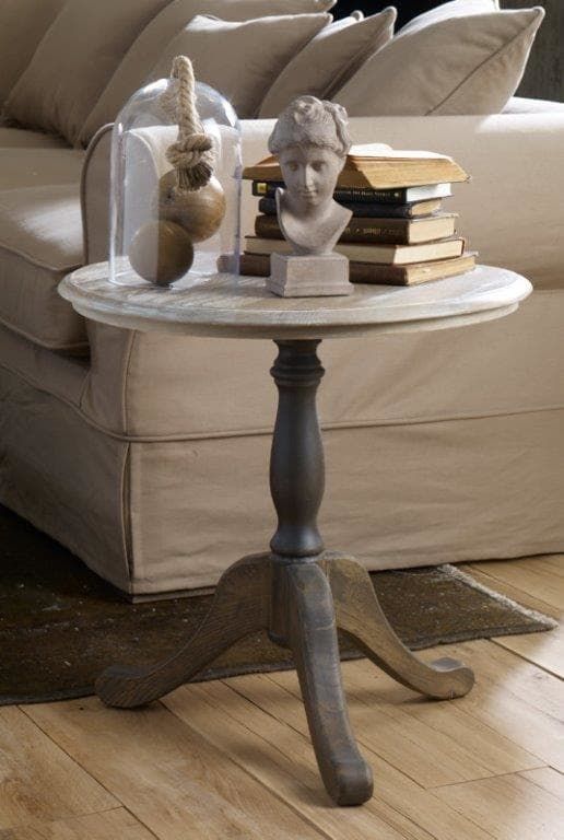 Landhausstil Beistelltisch Oceanside rund 60 cm Pick-Up-Möbel