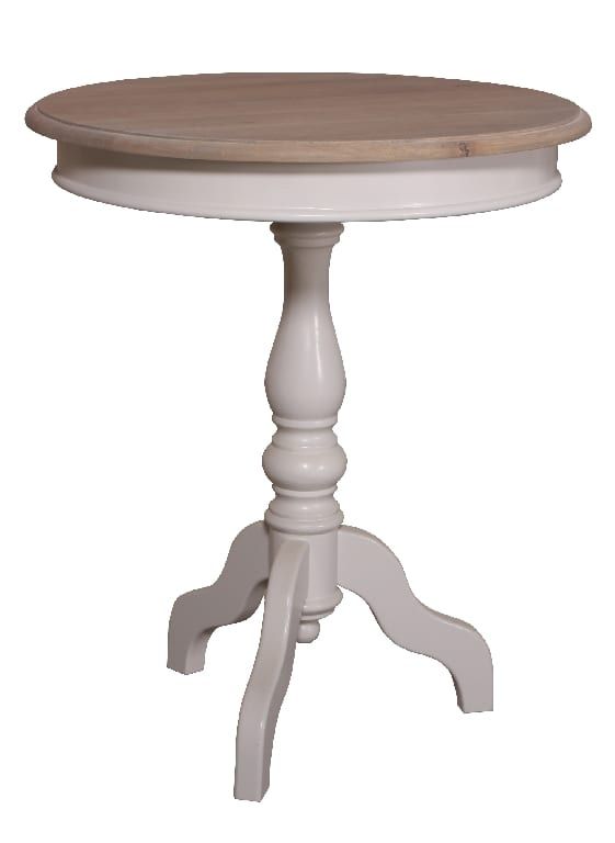 Landhausstil Beistelltisch rund Patte Eiche Tia Oak Pick-Up-Möbel