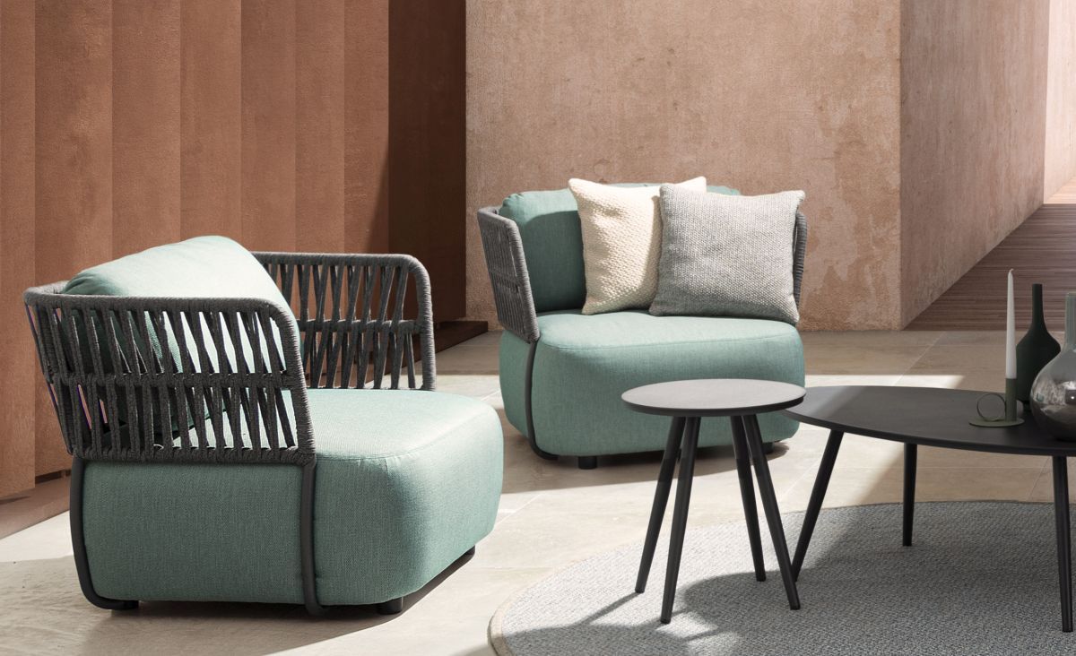 Loungesessel Outdoor wetterfest Aluminium Jade grün Palmer Pick-Up-Möbel