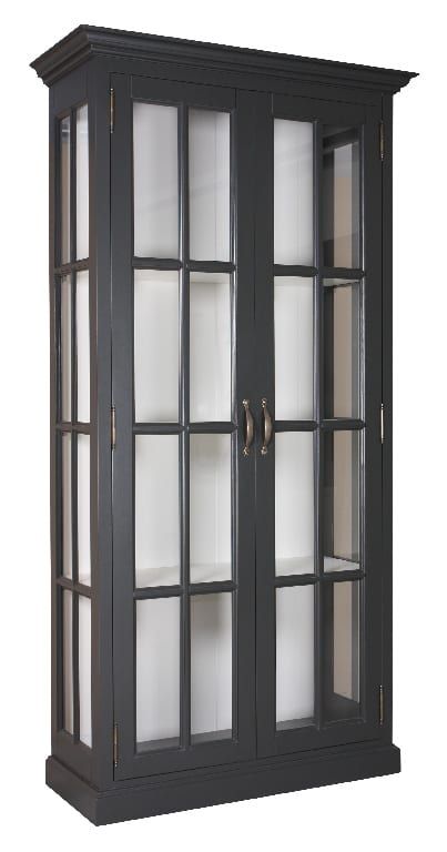 Vitrine Landhausstil Eyeglass graphite 1005 Pick-Up-Möbel