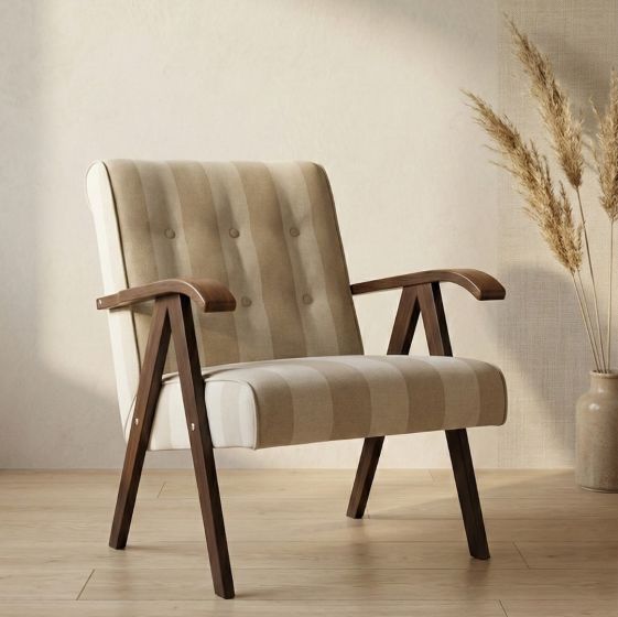 Sessel Mayfair mit Holzgestell im Landhausstil