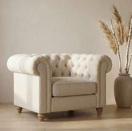 Sessel Landhausstil Springfield Chesterfield mit Knopfheftung