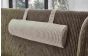 Bett Wildeiche bianco 180x200 cm geschwungenes Polster Kopfteil Cord