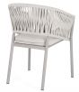 Gartenstühle stapelbar beige mit Polster Florencia 4er Set Aluminium