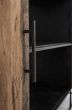 Media Sideboard Rustika 180x45 cm recycelt Bootsholz Metall schwarz