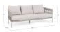 Gartensofa 3 Sitzer Aluminium beige mit Polster Florencia