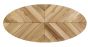 Gartentisch wetterfest Teak Aluminium oval Palmdale 240x110 cm