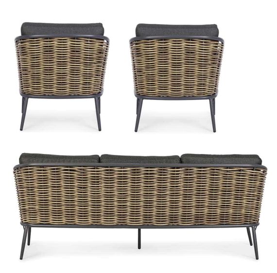 Gartenlounge wetterfest Aluminium Maribela mit Polster PickUpMöbel