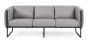 Outdoor Sofa Lounge 3 Sitzer wetterfest Aluminium graphite Pixel