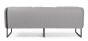 Outdoor Sofa Lounge 3 Sitzer wetterfest Aluminium graphite Pixel