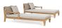 Daybed Outdoor wetterfest Teak Bali inkl Polster Natur