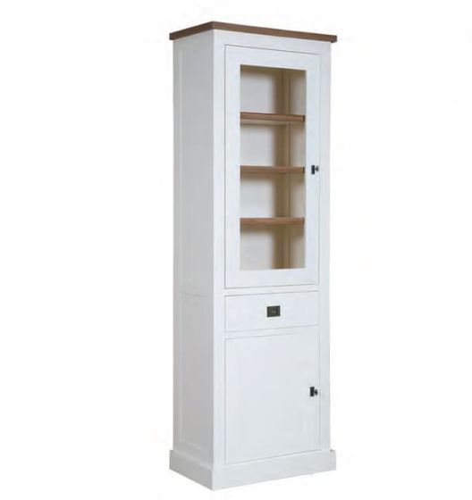 Vitrine Kubic Oak 2x1 Tür 1 Schublade links 300L