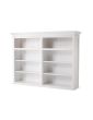 Bücherschrank Halifax Landhausstil weiss 180 cm breit BCA606