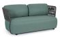 Gartenlounge Set wetterfest Jade grün Aluminium 2-Sitzer 2 Sessel Palmer