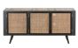 Sideboard Nordic Rattan 160x45 cm recycelt Bootsholz Metallrahmen