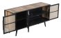 Sideboard Nordic Rattan 160x45 cm recycelt Bootsholz Metallrahmen