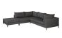 Garten Loungesofa Sicilie links-Stone grey Nanotex