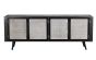 Sideboard Nordic Mindi Rattan 200x45 cm Metallrahmen