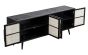 Sideboard Nordic Mindi Rattan 200x45 cm Metallrahmen