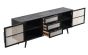 Sideboard Nordic Mindi Rattan mit 3 Schubladen 200x45 cm Metallrahmen