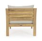 Teak Gartensessel kolonial Karuba mit Polster Natur