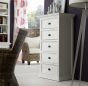 Landhausstil Kommode schmal weiß antik Halifax 5 Schubladen CA616