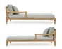 Daybed Outdoor wetterfest Teak Bali inkl Polster Aqua