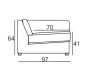 Loungesofa Juno Gartensofa Silvertex wetterfest