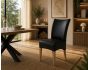 Lederstuhl Lombardo Echt Leder Black Gestellfarbe Gold