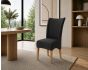 Lederstuhl Lombardo Echt Leder Graphite Gestellfarbe Gold