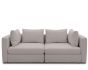 Gartensofa 2 Sitzer wetterfest Room modular Silber grau