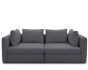 Gartensofa 2 Sitzer wetterfest Room modular Dunkelgrau