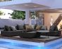 Loungeset wetterfest Piper anthrazit 4 teilig mit Kissen Outdoor Gartenlounge