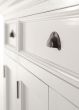 Kommode 4 Türen Landhaus weiss 30cm tief Halifax Muschelgriffe Schubladen