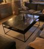 Couchtisch Marmor mit Stahlgestell 
