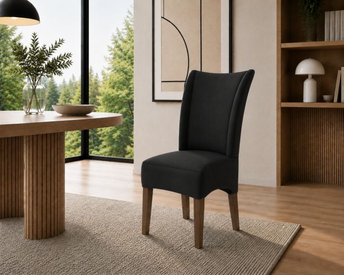 Lederstuhl Lombardo Echt Leder Ebony Gestellfarbe Bassano