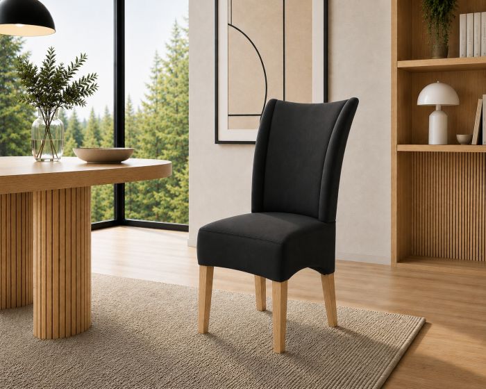 Lederstuhl Lombardo Echt Leder Ebony Gestellfarbe Gold