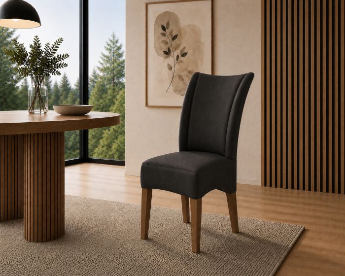 Lederstuhl Lombardo Echt Leder Graphite Gestellfarbe Bassano