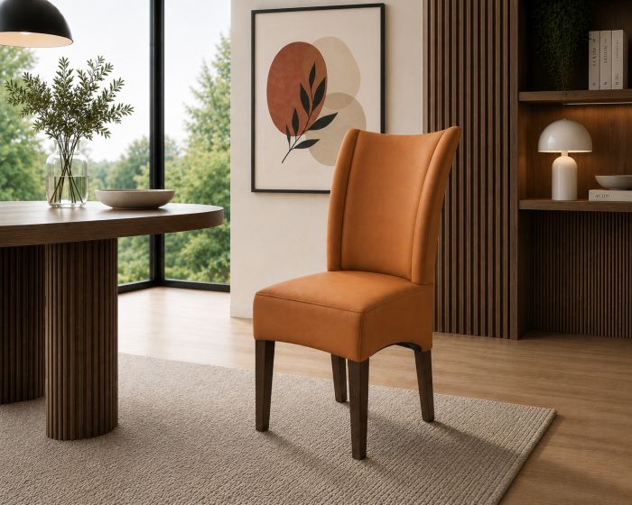 Lederstuhl Lombardo Echt Leder Sahara Gestellfarbe Bassano