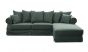 Hussen Ecksofa Elena mit Diwan Landhausstil lose Kissen