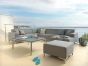 Outdoor Loungesofa Cannes wetterfest Bezug Sand grau