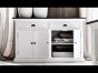 Landhaus Sideboard weiß schwarz Halifax Contrast black&white B127CT